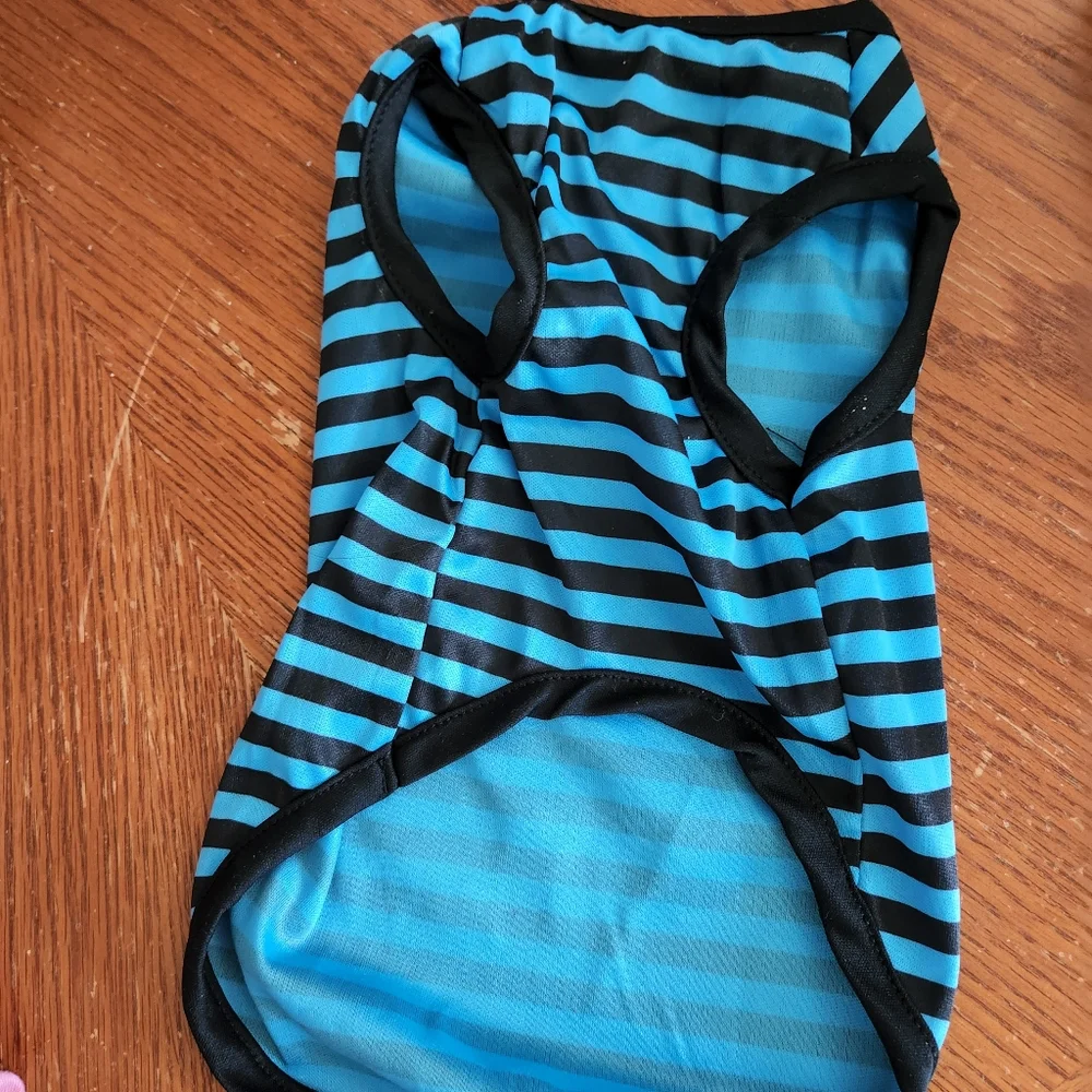 NEW Blue and Black Striped Dog or Cat Shirt Size Medium